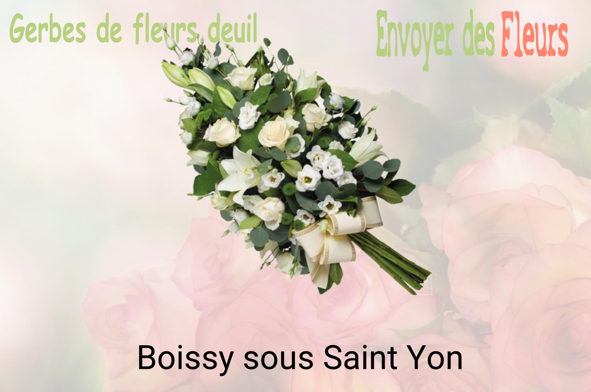 Gerbe de fleurs de deuil livrée à Boissy-sous-Saint-Yon